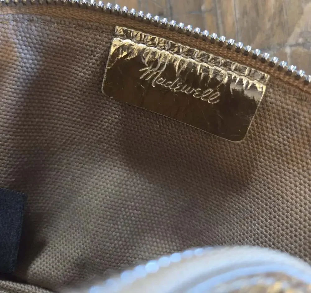 Madewell Gold Makeup Pouch